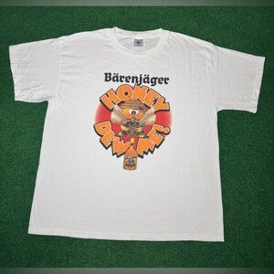 Vintage Barenjager Honey Bee Vodka Liquor 90s Alcohol Honey Dew Me Lrg T Shirt